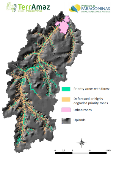 Restoration map of priority forests for water resources in the prefecture of Paragominas (2020) © R. Poccard-Chapuis, Cirad